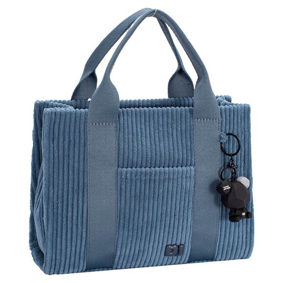 David Jones Corduroy Handbag Bag with Charm Detail - Picture 1 of 4